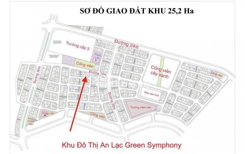 Bán đất dịch vụ Vân Canh khu 25.2 Ha