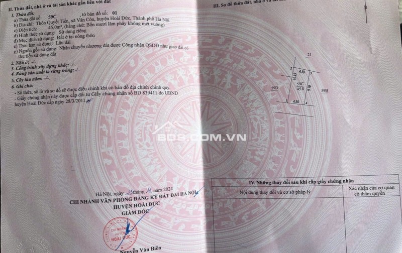 02 lô thổ cư đẹp ô tô đỗ trước đất cạnh Đại lô Thăng Long