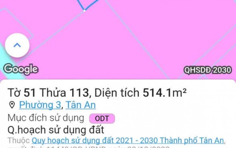Chính chủ cần bán 1516m2 thổ cư phường 3, Tp Tân An