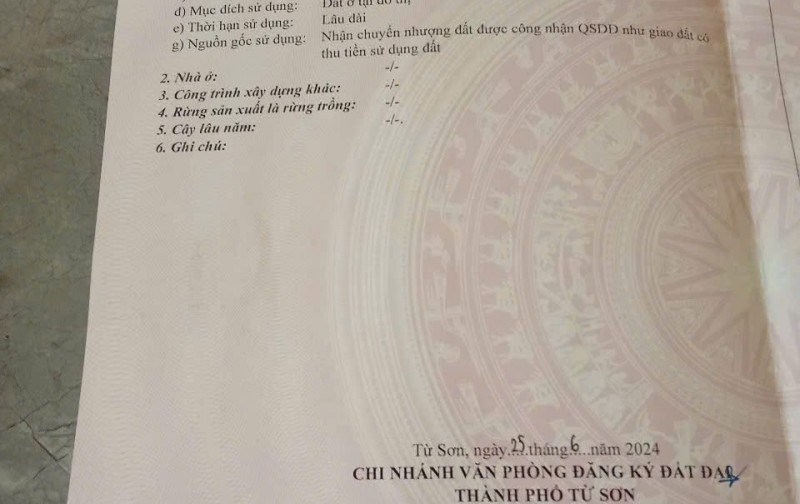 bán lô đất tại kim thiều hương mạc từ sơn bắc ninh