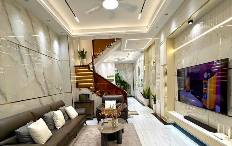 BÁN NHÀ ĐƯỜNG PHẠM ĐĂNG GIẢNG HẺM XE HỚI 6M - 4.2m*14m - 4 TẦNG  FULL NỘI THẤT
