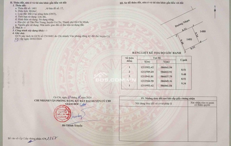 Chốt nhanh nền đẹp Tân Phú Trung – Sổ riêng, giá chỉ từ 1 tỷ 99
