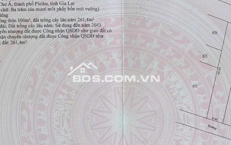 Đất 2 mặt đường chợ chư á, Pleiku, Gia Lai