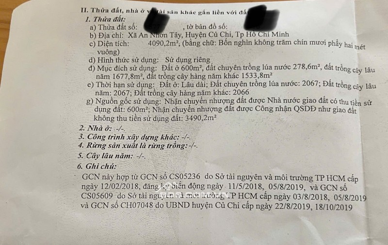 Bán lô đất 45m mặt tiền đường Tỉnh Lộ 7, An Nhơn Tây, Củ Chi. Ngay chợ Lô 6