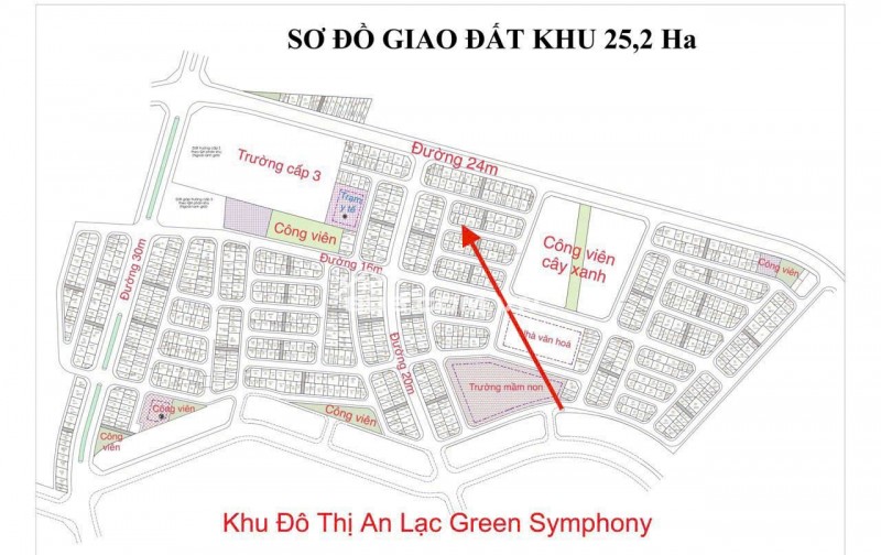Bán lô đất dịch vụ 48.7m khu 25ha Vân Canh, gần công viên lớn siêu đẹp, giá tốt