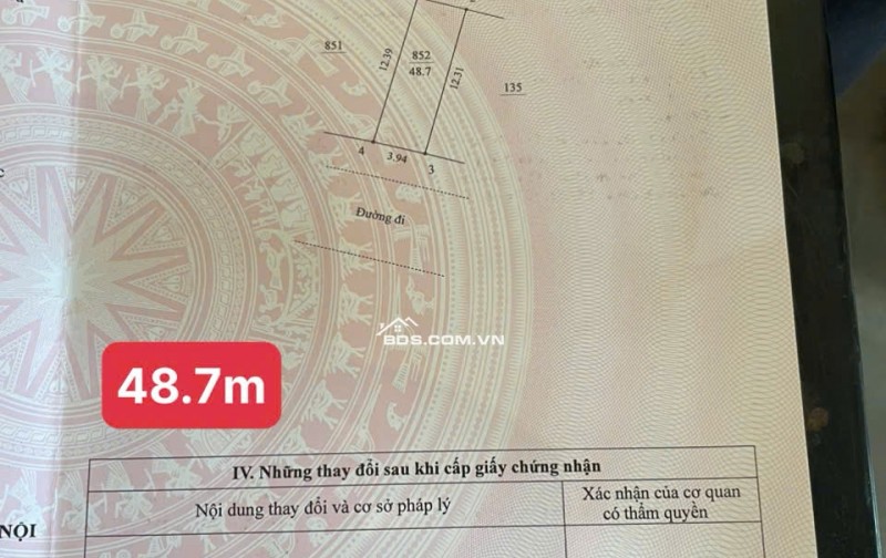 Bán lô đất dịch vụ 48.7m khu 25ha Vân Canh, gần công viên lớn siêu đẹp, giá tốt