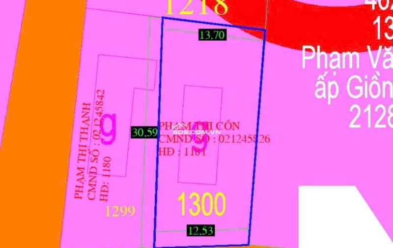 Bán lô đất 1/ đường Nguyễn Thị Lắng, Tân Phú Trung, Củ Chi, 386m2, 3,5 tỷ.