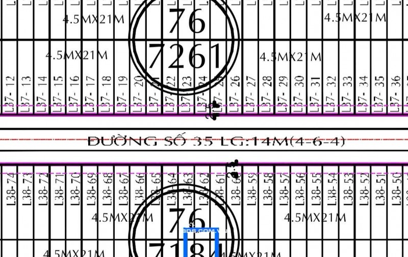 Bán nền DT: 4,5 x 21 = 94,5m2 KDC Ngân Thuận - Quận Bình Thuỷ TP Cần Thơ