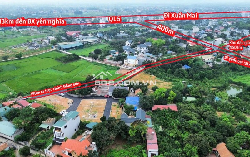 80,6m full thổ cư Đông Sơn, Chương Mỹ - đường apphan 6m - 200m ra trục liên huyện - 2,x tỷ