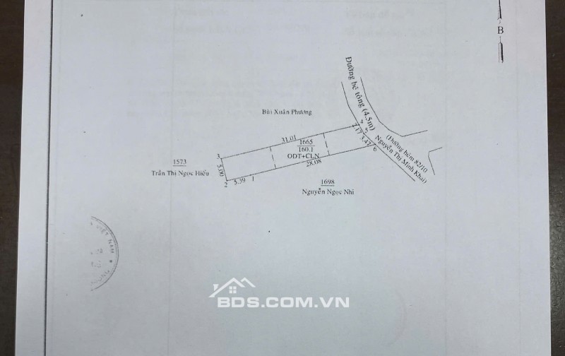 Bán lô đất 1/ đường Nguyễn Thị Minh Khai, Phú Hòa, Thủ Dầu Một, BD