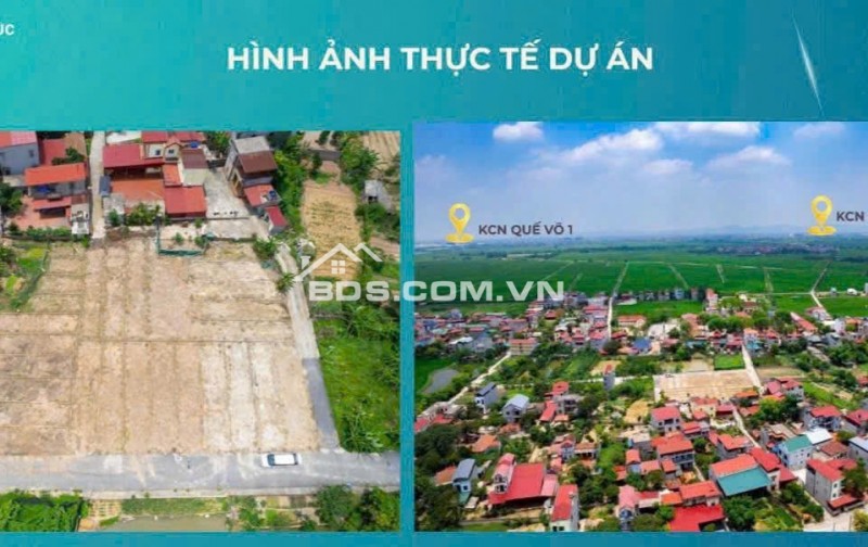 ĐẤT NỀN TẠI QUẾ VÕ, BẮC NINH GIÁ TỪ 1.4-2.1 TỶ/LÔ GẦN KCN