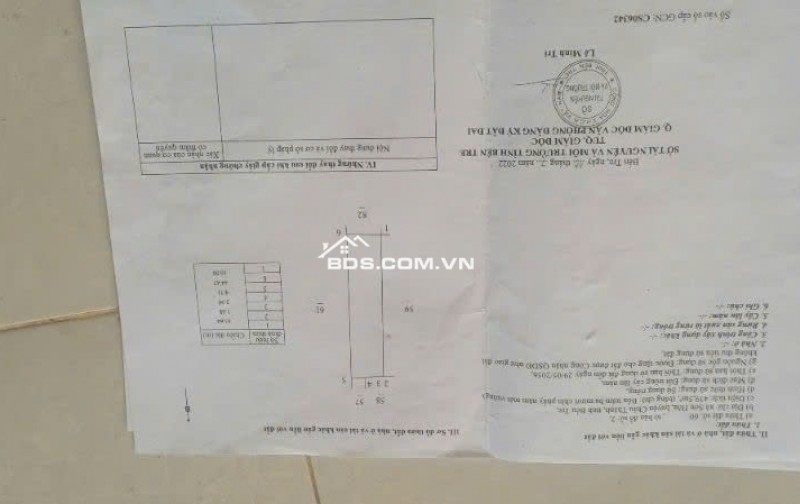 Chính chủ bán lô đất 1803.5 m2, 900k/m2 tại xã Sơn Hòa, Châu Thành, Bến Tre