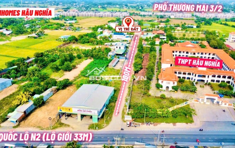 Đất thổ SHR 220m2 tại đường 3/2 Thị trấn Hậu Nghĩa , Long an
