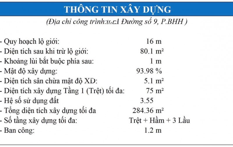 BÁN NHÀ MẶT TIỀN ĐƯỜNG SỐ 9 - BHH - 102m2 - Giá chỉ 5,95 tỷ
