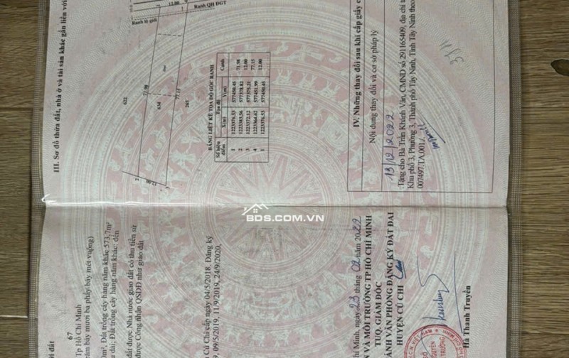 Bán lô đất mặt tiền đường An Nhơn Tây, Củ Chi,