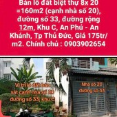 Bán đất đường số 33 KĐT mới An Phú An Khánh Q2, TP Thủ Đức. 160m2 giá chỉ 175tr/m2.