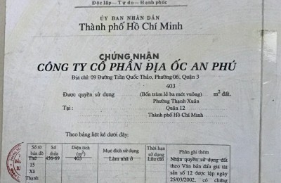 Bán BIệt thự + kho 845m2, khu BT Thạnh Xuân Quận 12