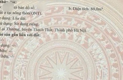 BÁN LÔ ĐẤT 60m² (A5) giá 1,470 tỷ tại - LẠI KHÁNH, LẠI THƯỢNG, THẠCH THẤT
