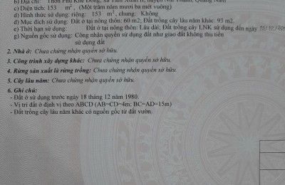 Bán 1 lô đất giá rẻ khu vực tam xuân 2, đất mặt tiền QL.1A