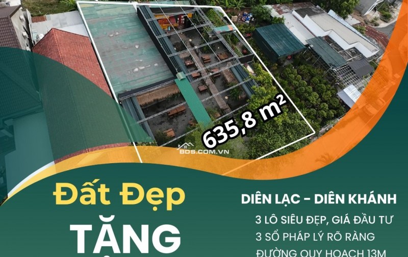  CẦN BÁN 3 LÔ ĐẤT TRUNG TÂM DIÊN LẠC – DIÊN KHÁNH – TẶNG NHÀ HÀNG XÂY DỰNG 700 TRIỆU!