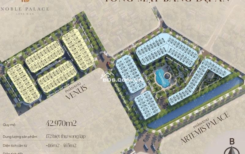 Bán Biệt Thự Noble Palace Long Biên – Trực Tiếp PKD CĐT – CK cực cao