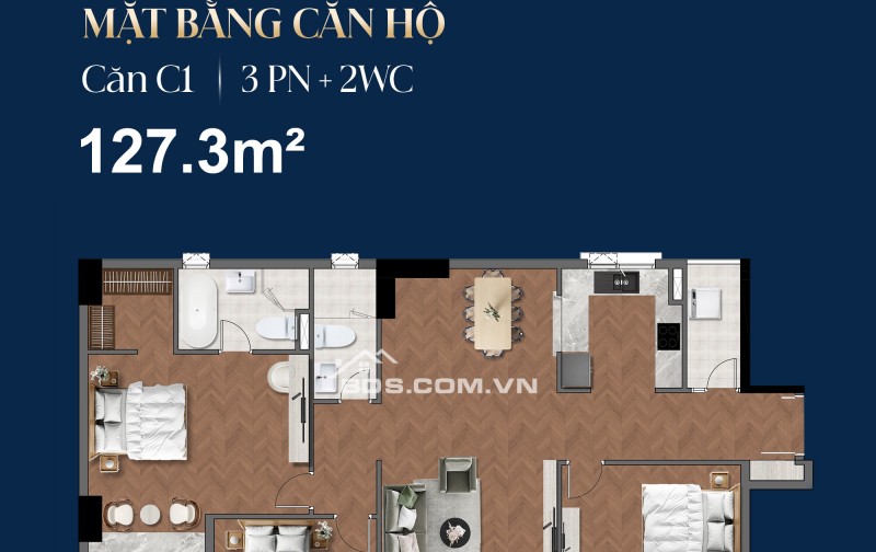 Chỉ với 3,8 Tỷ Sở Hữu Ngay Căn Hộ Terra Luxury 3PN View Sông và Landmark 81