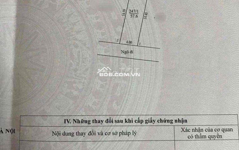 Bán đất Kim Chung, 58m, oto lùi vào đất, giá đầu tư.