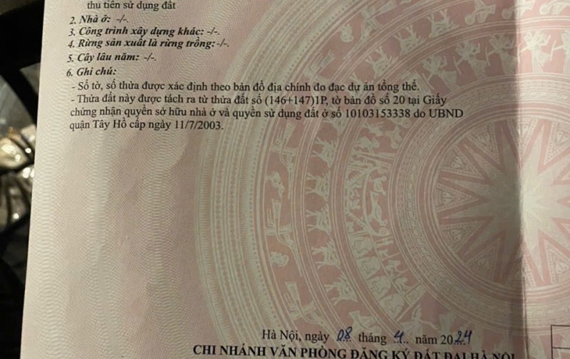 Tôi Bán mảnh đất Lo góc 40m, mặt tiền 7m, giá 7.8 tỷ cực hiếm!