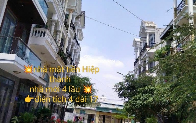 BÁN NHÀ MẶT TIỀN HIỆP THÀNH 68M² 4 LẦU 5PN  NHỈNH 7 TỶ