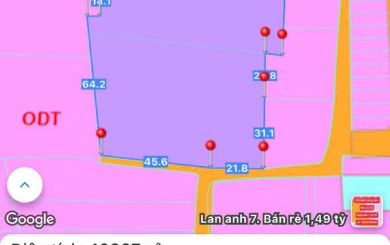 DT: 10.000m2 ,Tuyến tránh quốc lộ 56, Kim Dinh , TP Bà Rịa ( Long Hương - TP HCM )
