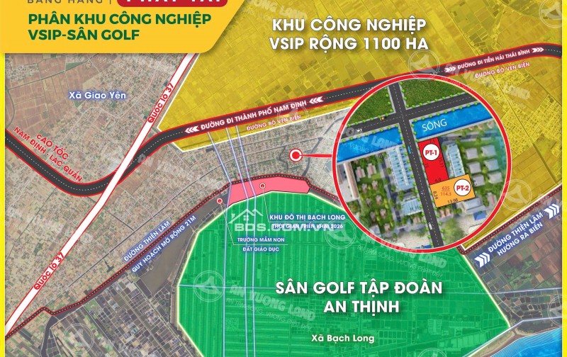 BÁN NHANH LÔ ĐẤT NGAY KHU CÔNG NGHIỆP VISIP NAM ĐỊNH