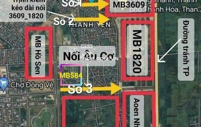 Bán 2500m2 DVTM bên cạnh Aeon Mall Thanh hoá. 3 mặt đường
