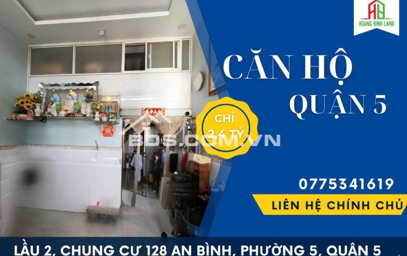 Ở HỮU CĂN HỘ 3 PHÒNG NGỦ - GIÁ CHỈ 2.4 TỶ NGAY TRUNG TÂM QUẬN 5