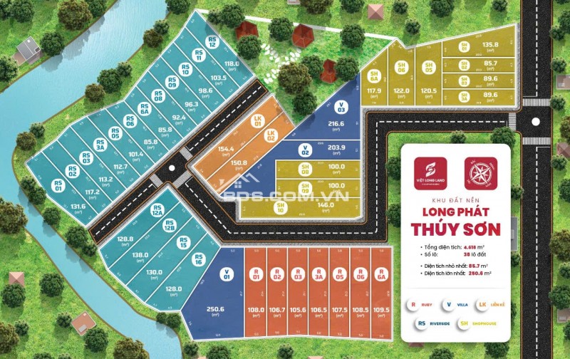 BÁN ĐẤT NỀN LONG PHÁT THUÝ SƠN - SẴN SỔ ĐỎ - SANG TÊN NGAY - GIÁ CHI 99TR/LO