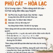 SỐC BÁN ĐẤT CỰC ĐẸP TẠI PHÚ CÁT HÒA LẠC HÀ NỘI