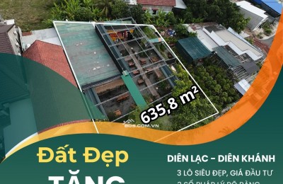  CẦN BÁN 3 LÔ ĐẤT TRUNG TÂM DIÊN LẠC – DIÊN KHÁNH – TẶNG NHÀ HÀNG XÂY DỰNG 700 TRIỆU!