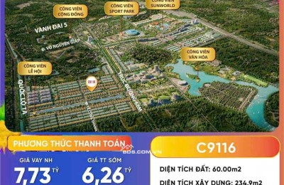 BÁN CĂN LIỀN KỀ 60m2 xây 3,5tầng + 1 tầng hầm tại dự án Sunurban city Hà Nam