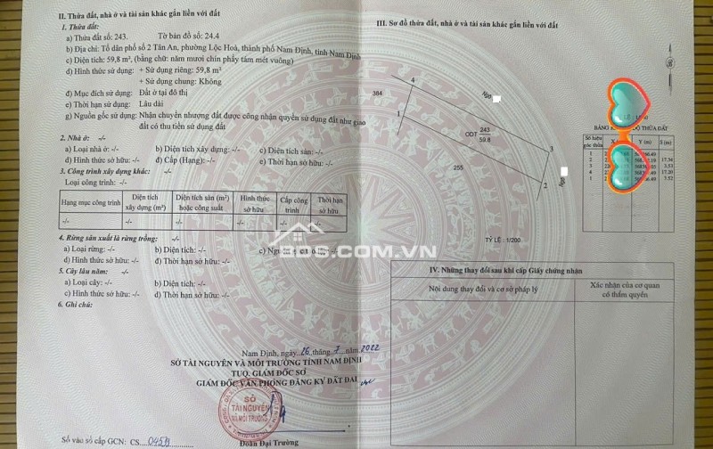 BÁN ĐẤT ĐẸP 1.36 TỶ 60M2 Ô TÔ ĐỖ CỬA NGÕ ĐƯỜNG ĐIỆN BIÊN