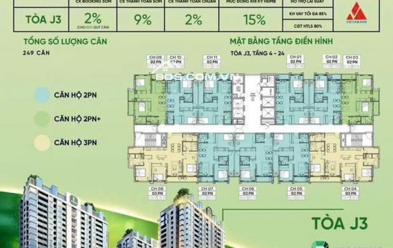  Jade Square – Căn hộ cao cấp Tây Hồ Tây – Từ 100Tr/m² – CK tới 9%