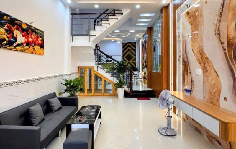 LIÊN KHU 1-6  - BÌNH TRỊ ĐÔNG - BÌNH TÂN - 56M2 (4x14) NHÀ 3 TẦNG KIÊN CỐ - HẺM ÔTÔ 7M KHU VIP AN NINH - SỔ VUÔNG VỨC - CHỈ 5 TỶ 530 CÒN TL