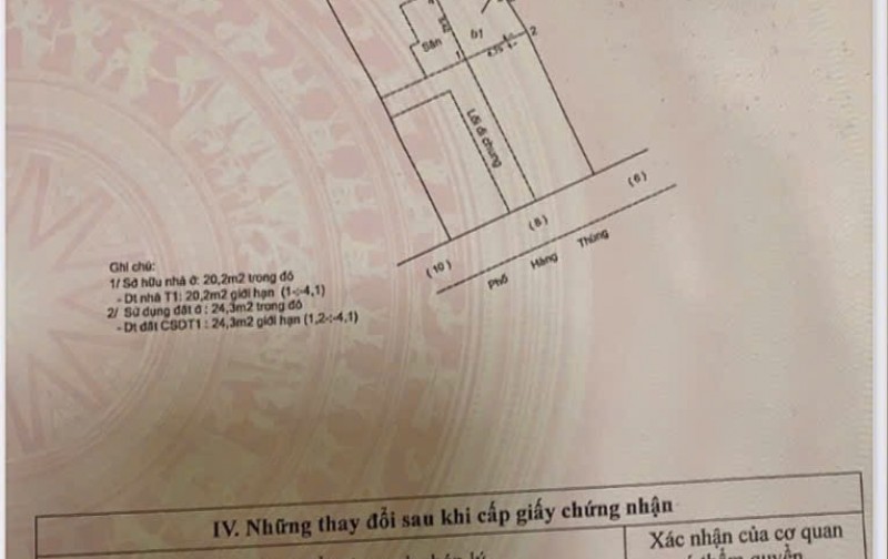 Bán nhà ngõ số 8 Hàng Thùng, 5m ra Phố Hàng Thùng - 8 tỷ (có thương lượng)