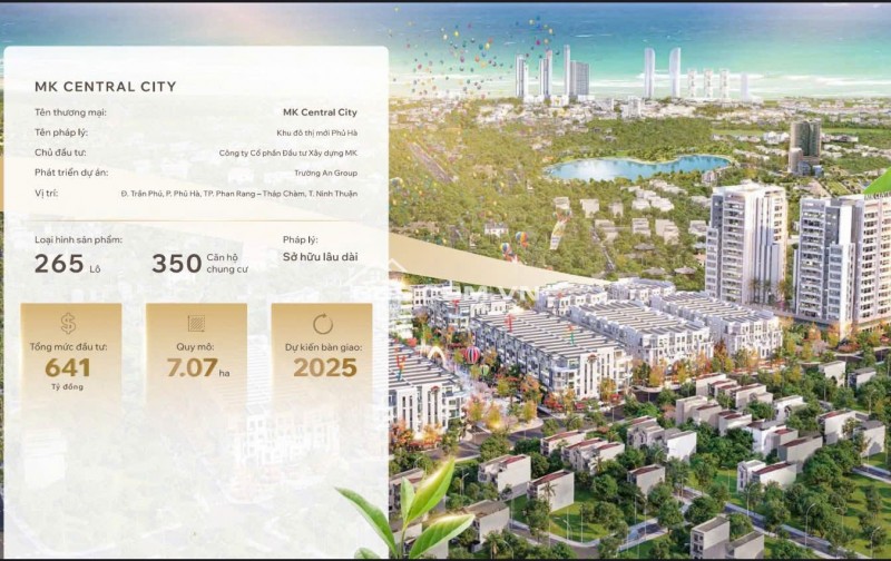 MK CENTRAL CITY - Dự Án Tầm Cỡ 700 Tỷ Đồng Tại Trung Tâm TP. Phan Rang