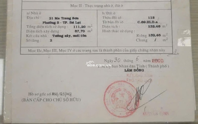 Bán đất trung tâm Đà Lạt, đường Ma Trang Sơn, P5, Lô góc 2 mặt tiền đường