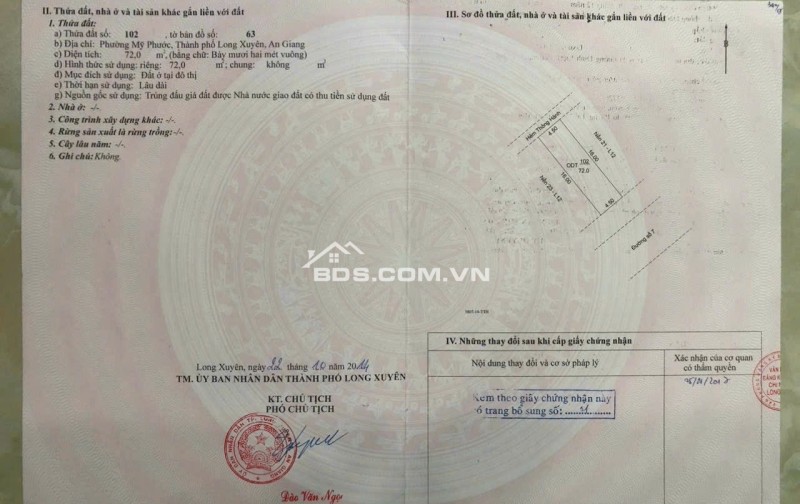 Bán nhanh đất và nhà đẹp, vị trí đẹp tại Mỹ Phước, TP Long Xuyên, An Giang