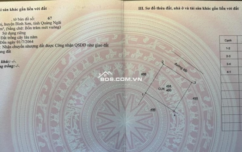 BÁN ĐẤT VƯỜN ĐƯỜNG ĐẸP – SỔ RIÊNG – GIÁ TỐT