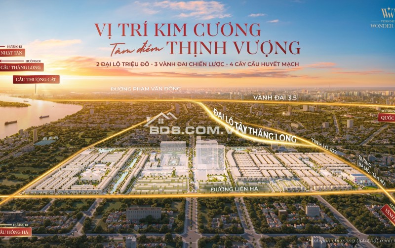 Vinhomes Wonder City - Đan Phượng. - VỐN 7 TỶ SỞ HỮU NHÀ VƯỜN. Chính Sách Ưu Đãi Chưa Từng Có. Số Căn Có Hạn