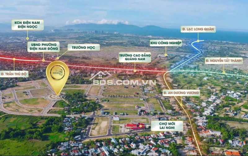 ĐẤT ĐƯỜNG TRẦN THỦ ĐỘ 126M2 NGANG 6M-DÀI 21M ĐƯỜNG 17M VIEW SÔNG HOÀI VÀ SÁT BIỂN AN BÀNG HỘI AN.