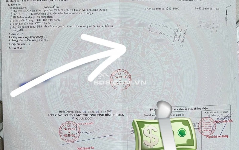 BÁN ĐẤT 123M THỔ CƯ 100% KDC VĨNH PHÚ 1, P.BÌNH HÒA, TP.HCM CHỈ 5 TỶ XX. LH:0906309177.