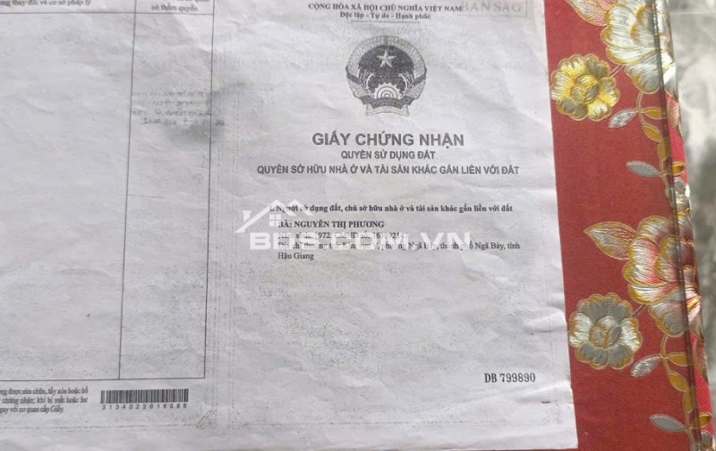 BÁN NHÀ NGHỈ MẶT TIỀN NGAY TTTP  HẬU GIANG, 177,2M2 THỔ CƯ 100%, CHỈ 7 TỶ. LH: 0982274289