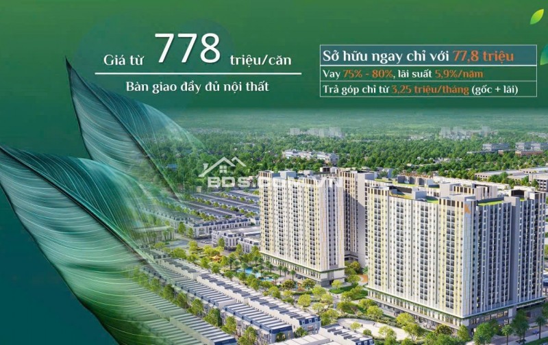 Thanh toán 155 triệu sở hữu ngay chung cư full nội thất tại Thành Phố Mới Bình Dương